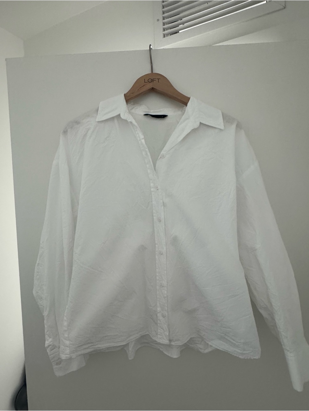 Zara White Button-Down Shirt